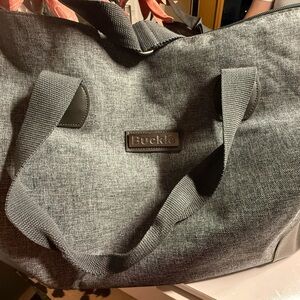 Buckle Gray Travel Bag for Women